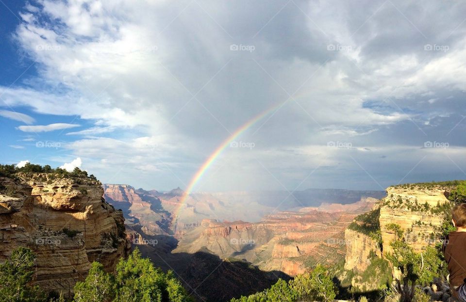 Rainbow into the Grand Canyon