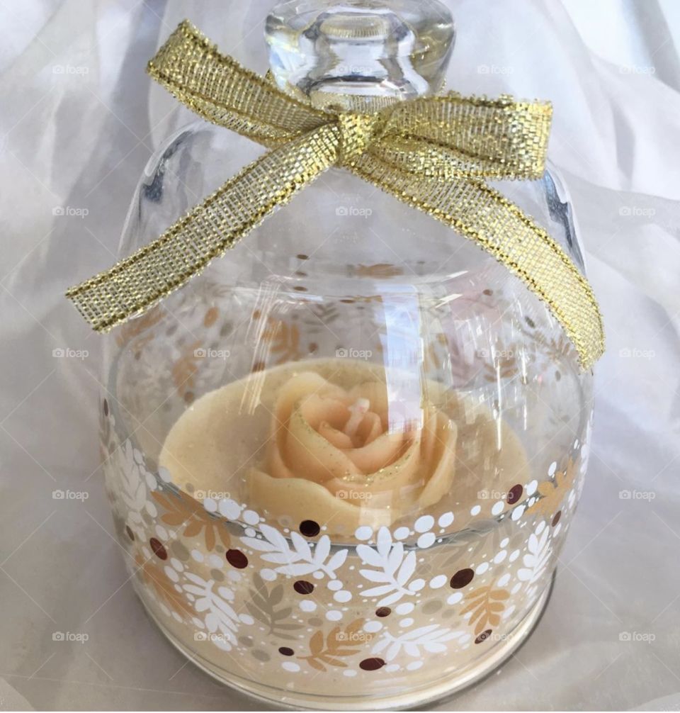 Orange candle made with love ❤️