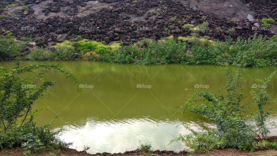 reflection of hill shade in water