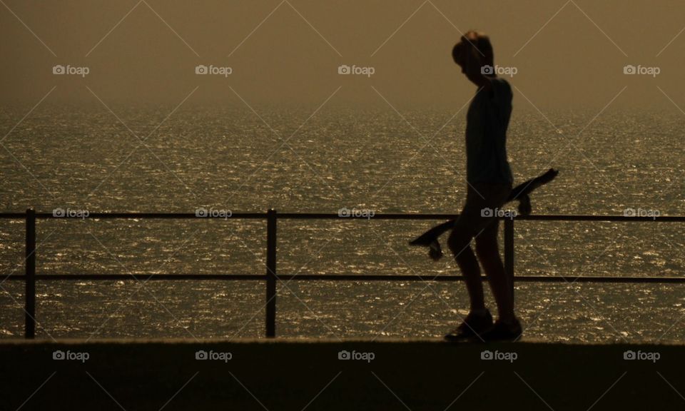 Skateboarder silhouette 