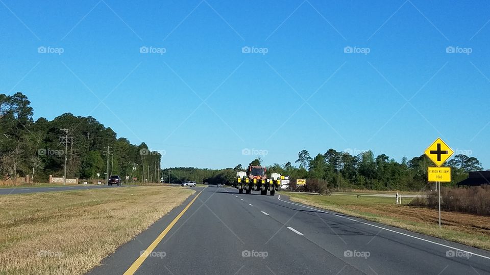 Tractor on Highway
