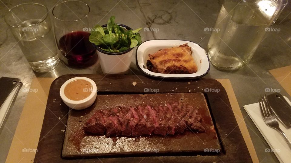 Steak from Flat Iron London