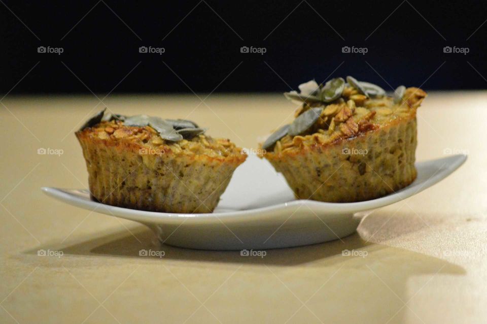 Dietary muffins with pupkin seeds