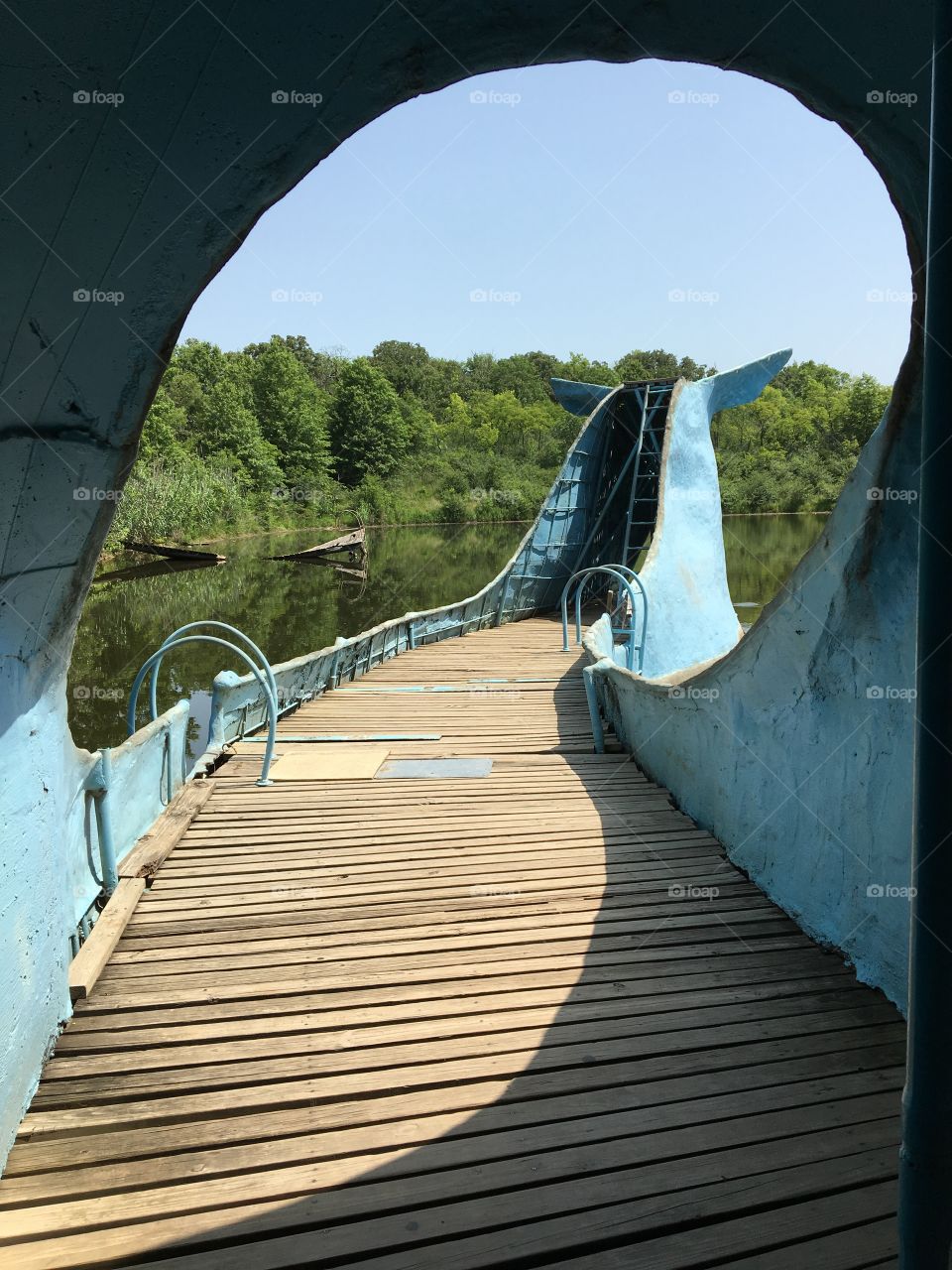 Inside the Historic Blue Whale on Route 66 in Oklahoma 