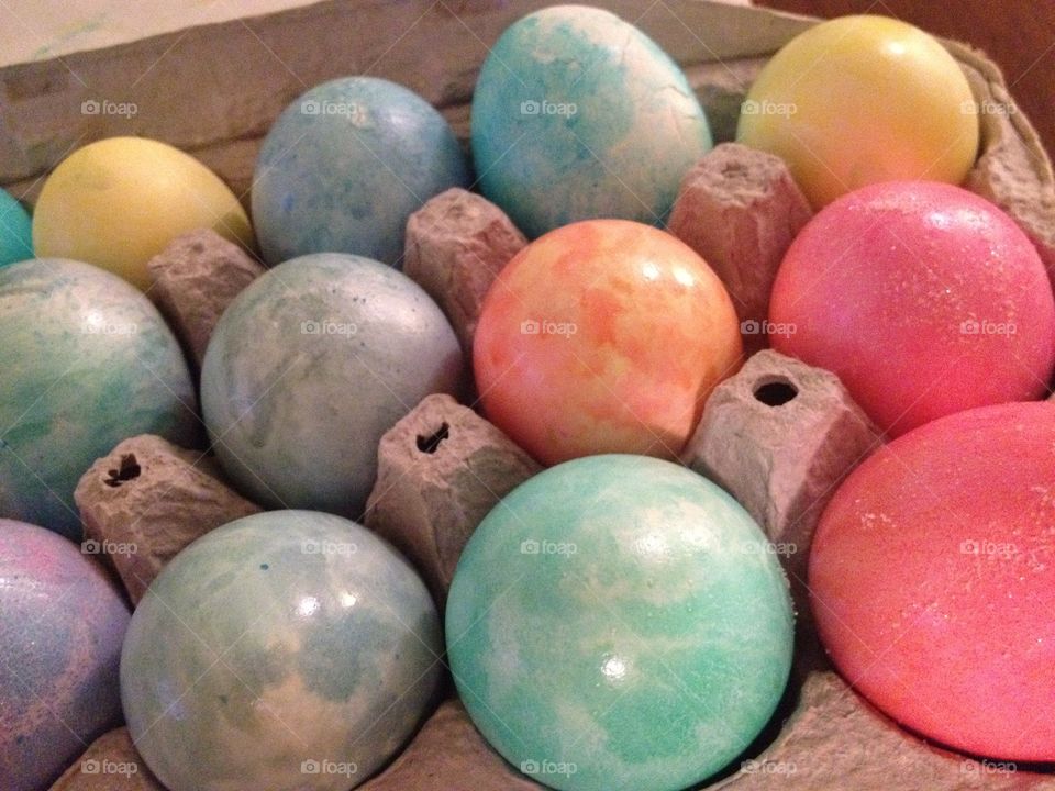 Easter Eggs. Dyed Easter eggs