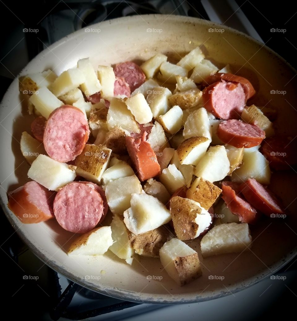 sausage and potatoes