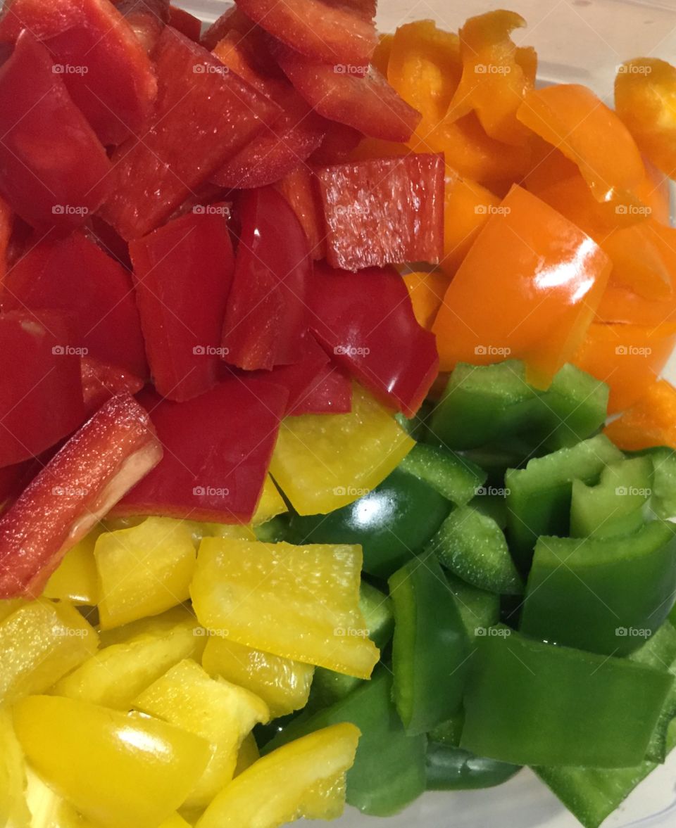 Colourful bell peppers 