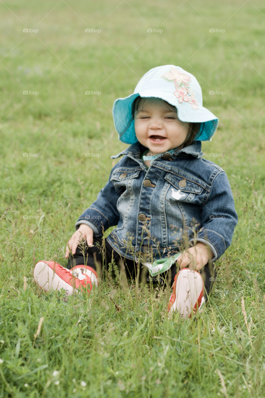 happy grass smile child by chrille_b