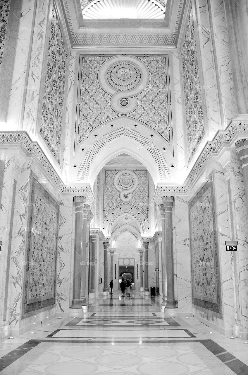 Abu Dhabi, Incredible Presidential Palace Architecture in B&W