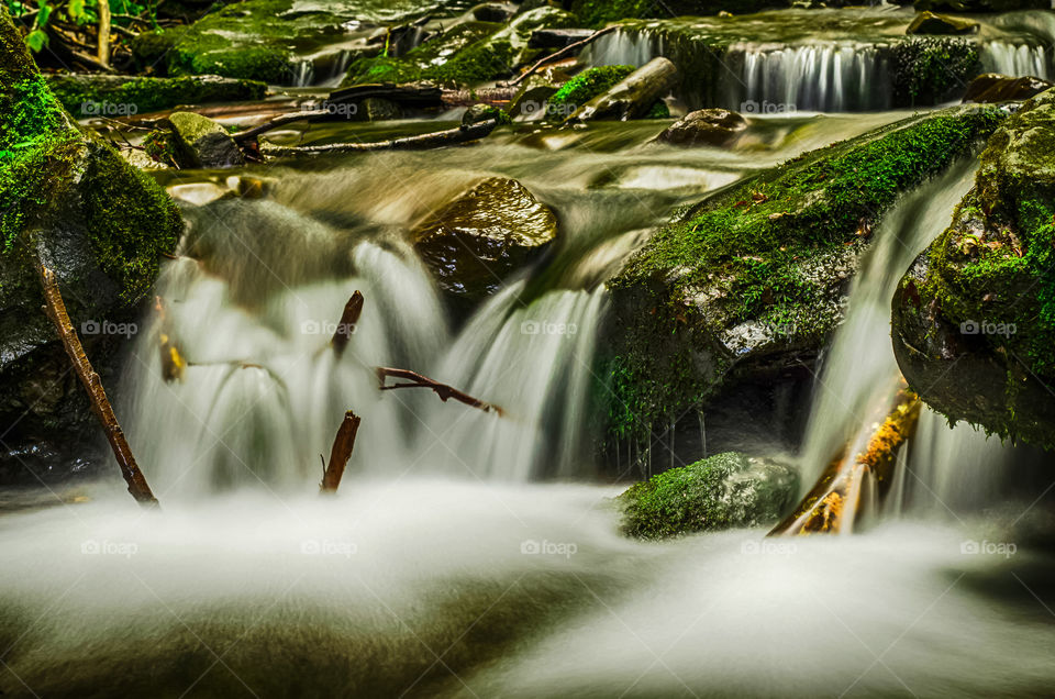 Shypit waterfall in the Carpathian mountains