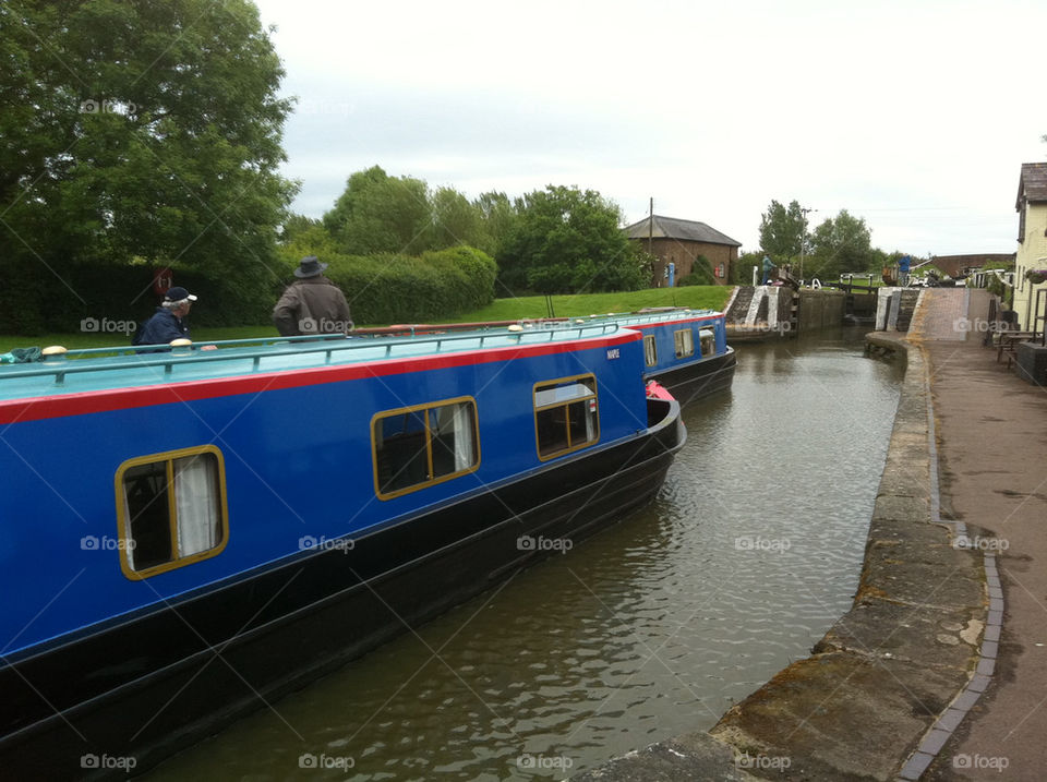 boat canal scenery lock by jeanello