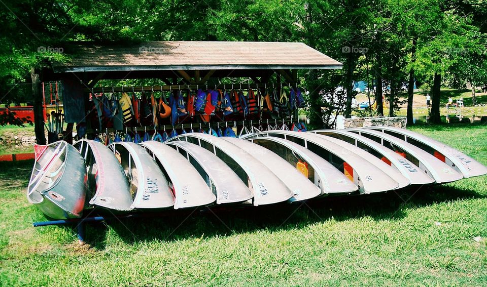 Stack of Canadian Canoes