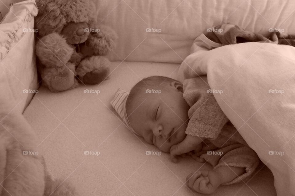 Newborn baby sleeping