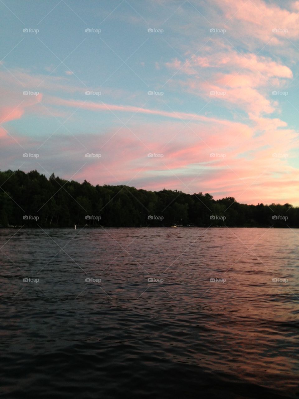 Water, Lake, Sunset, River, Landscape