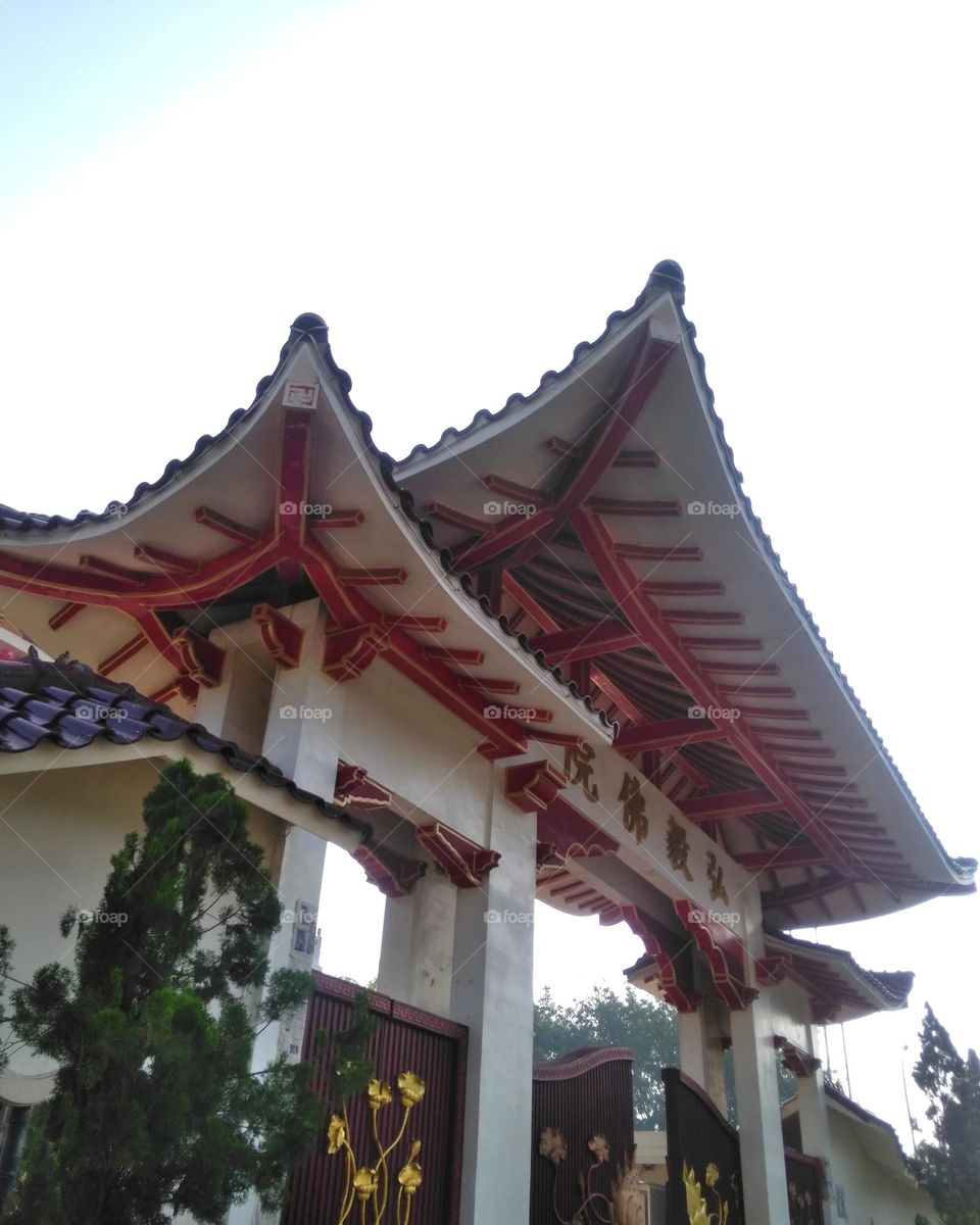 Unique rooftop of the temple