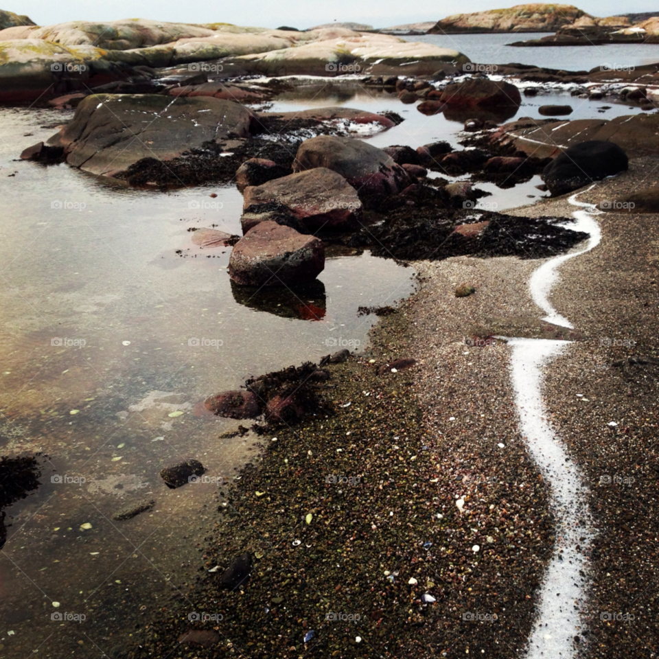 Scenic view of coastal beach