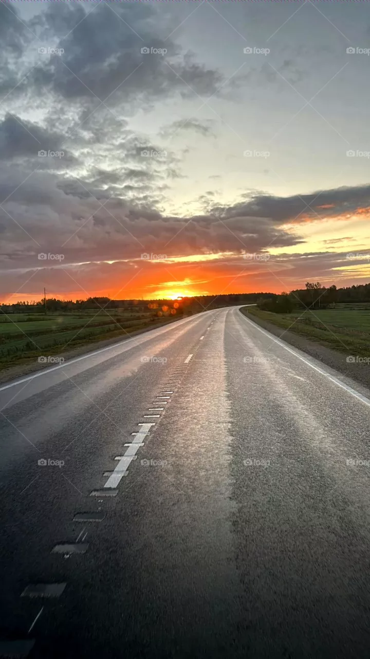 on road