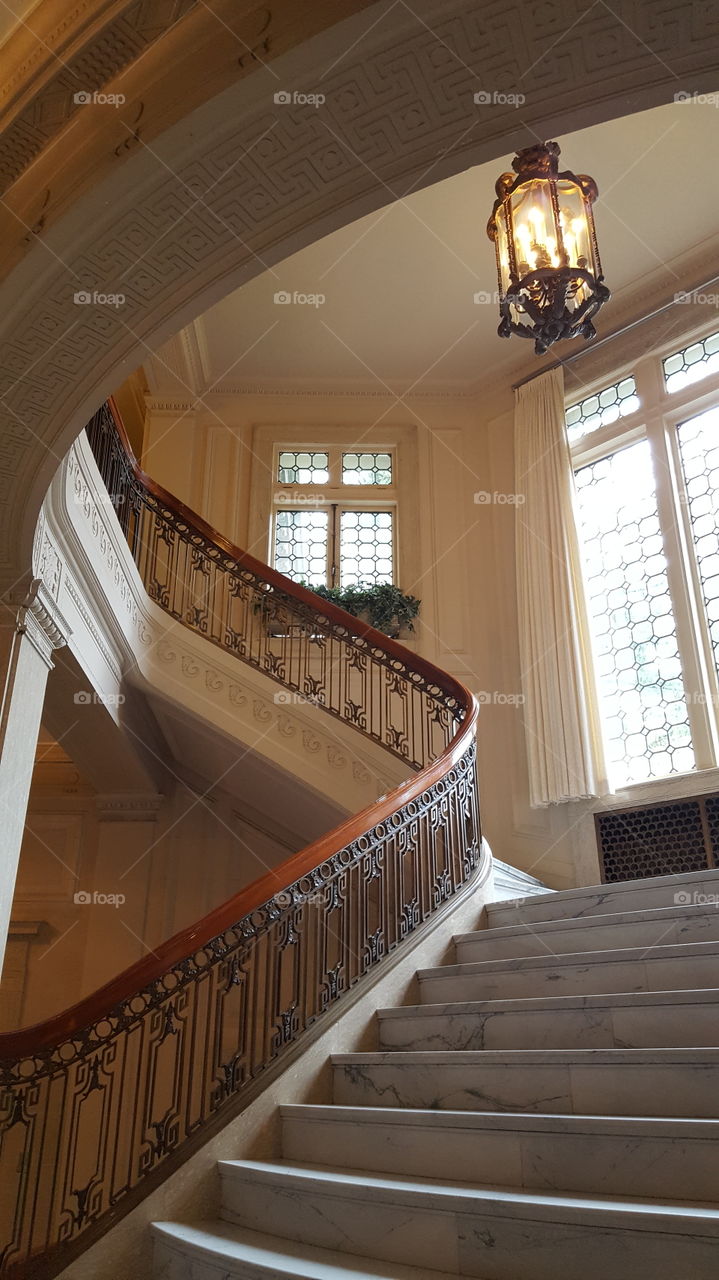 Stairwell in Pittock mansion