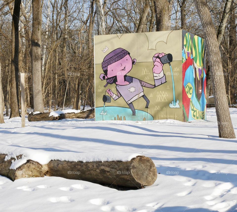A winter scene plays out at a local city park. It’s cold, but absolutely beautiful. 