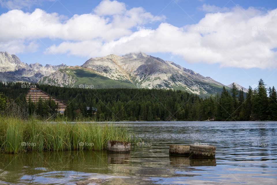 Strbske Pleso Mountain Tarn in High Tatras Mountains. Slovakia