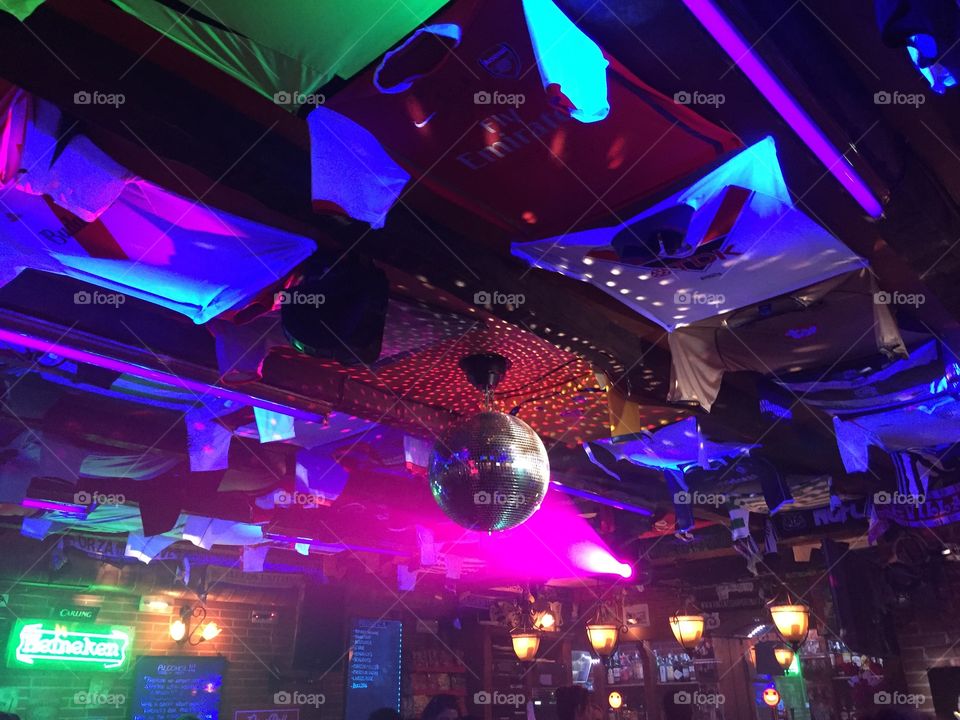 Disco ball and lights