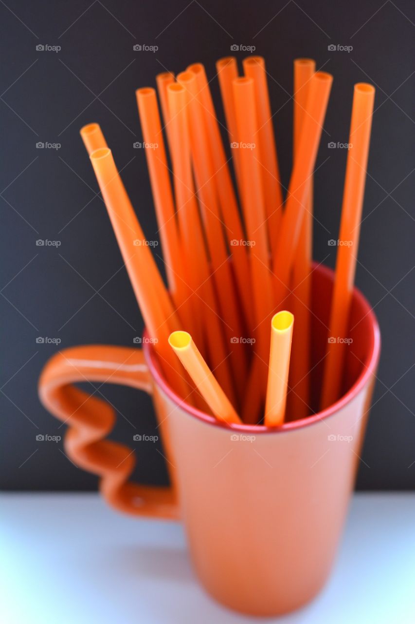 orange color cup