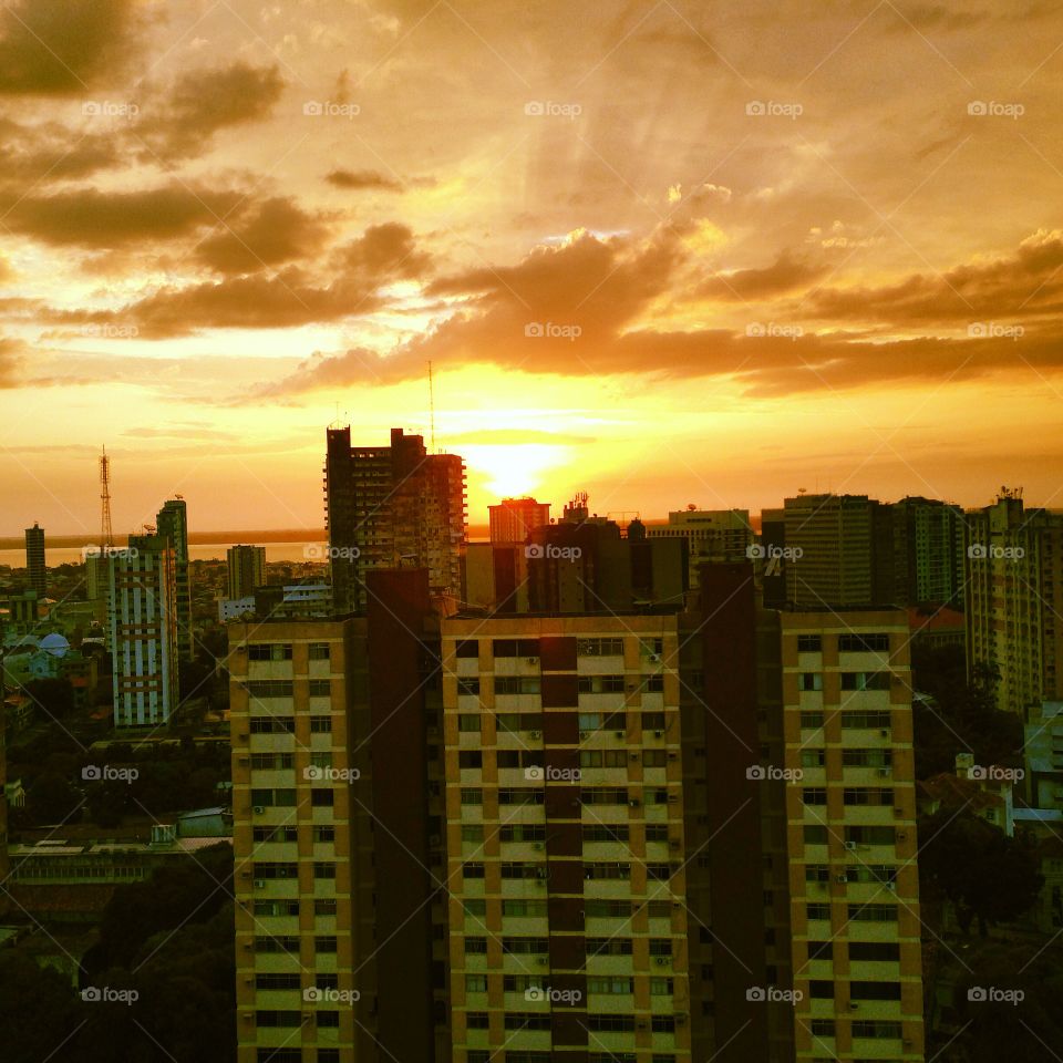 City sunset