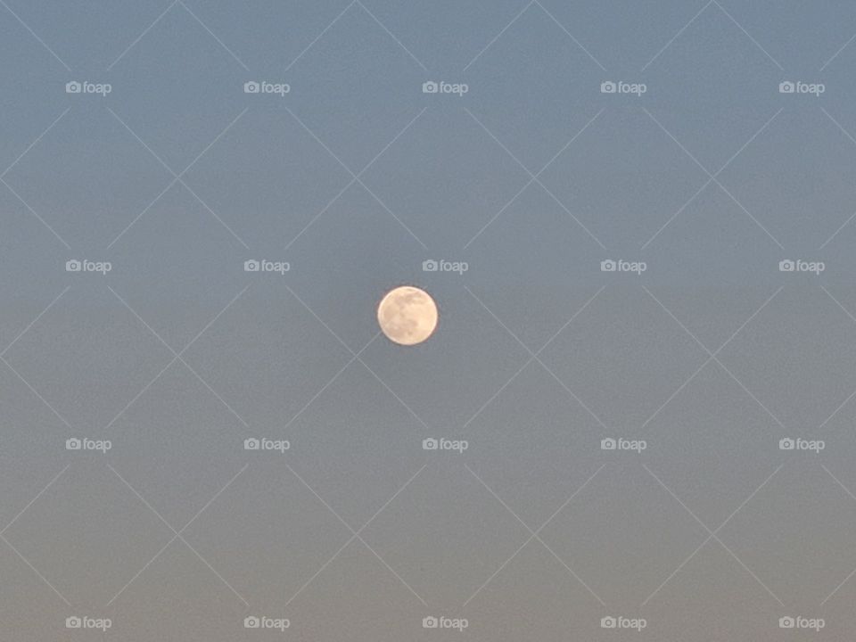 moon in the clear sky