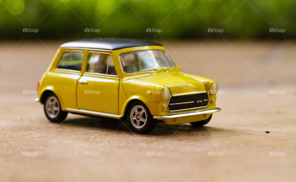 Yellow Mini Cooper 