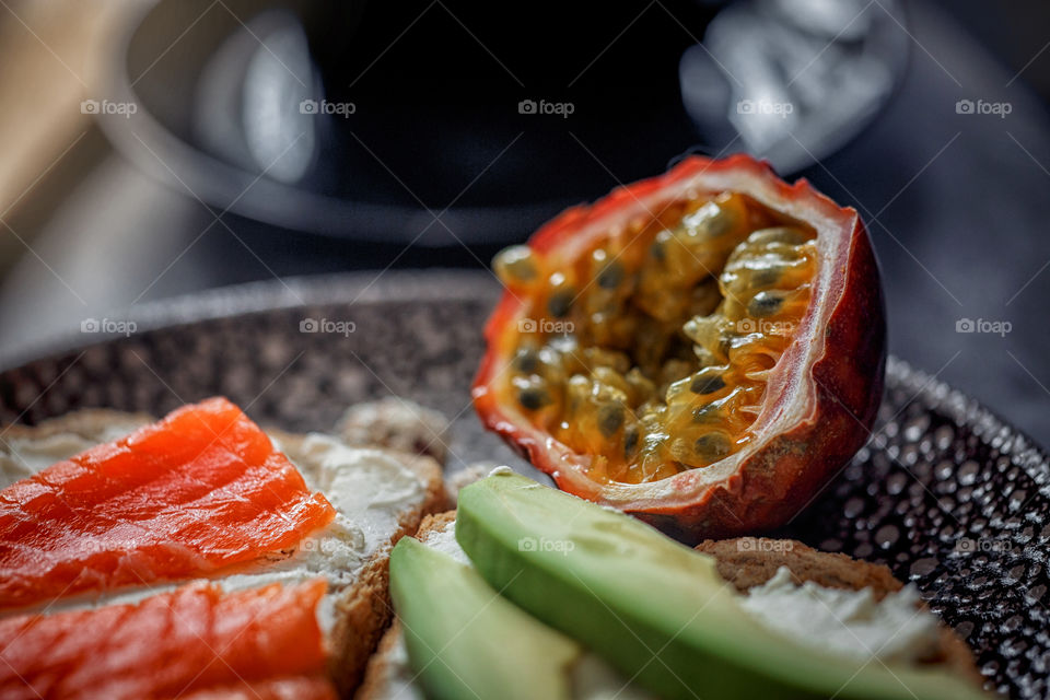 Passion fruit close up