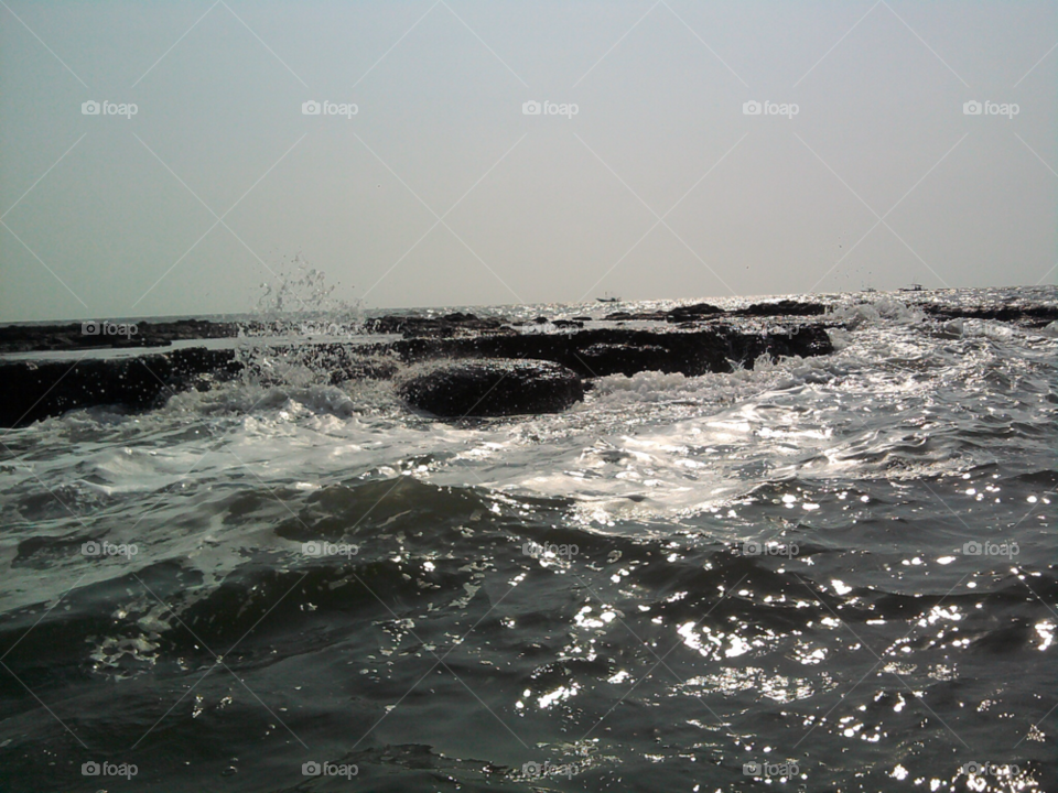 nature water sea rock by prerna.chavan