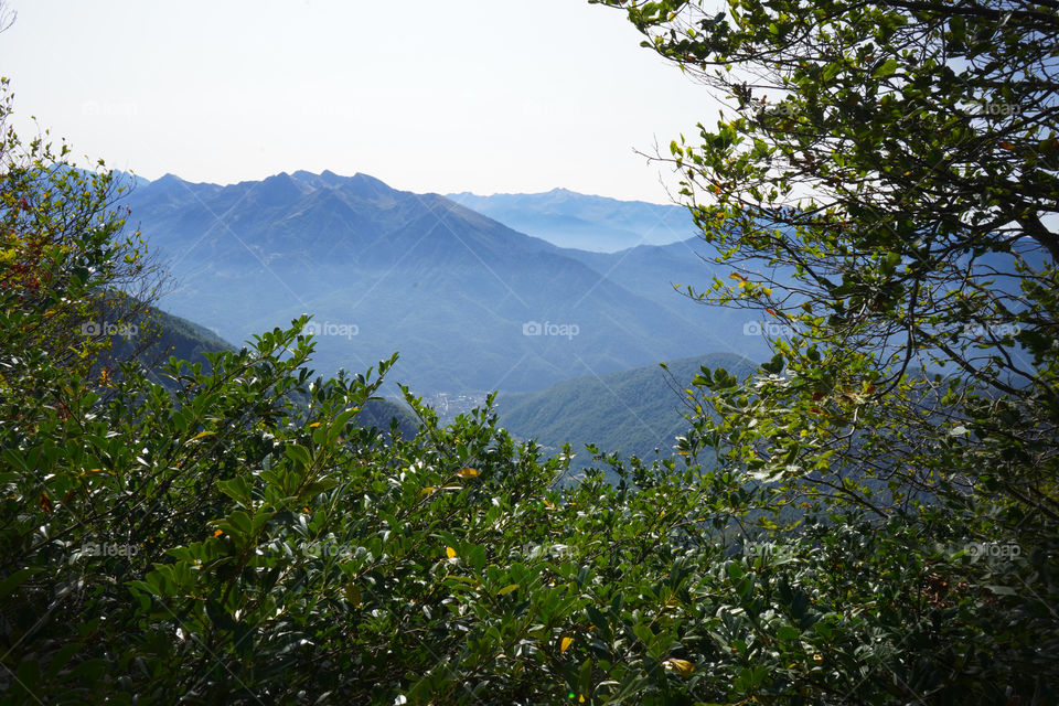 blue and fluffy mountains in Sochi