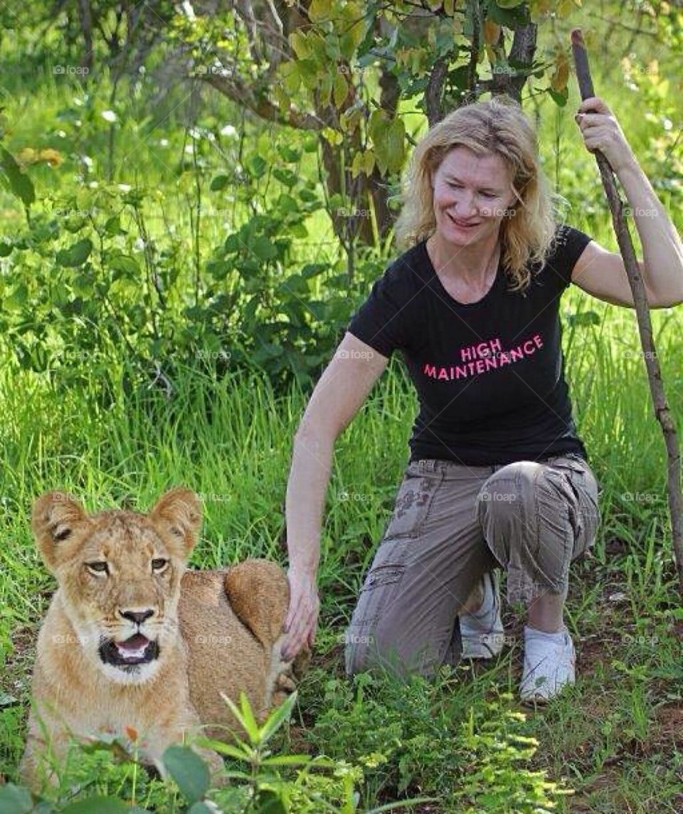 Meeting a big cat