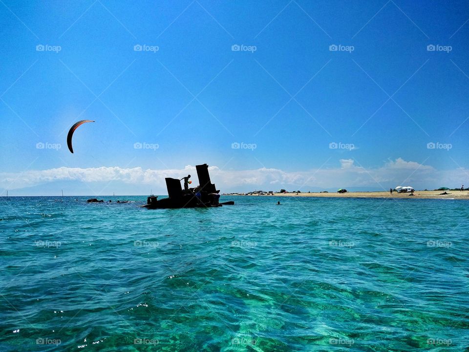 Shipwreck view, photo taken by a boat...