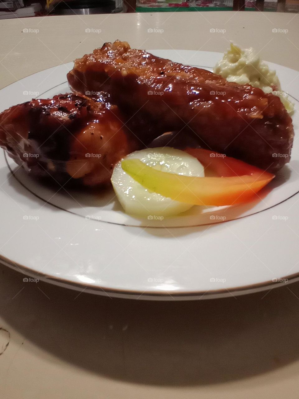 Fried Ribs and Chicken with Cucumber Salad and Potatoes Salad!
I submitted this picture to Chef Carla Hall 2023 Completion for Cooking Foods!