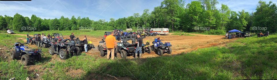 First come first serve. ATV poker run registration. How we roll in the sticks!