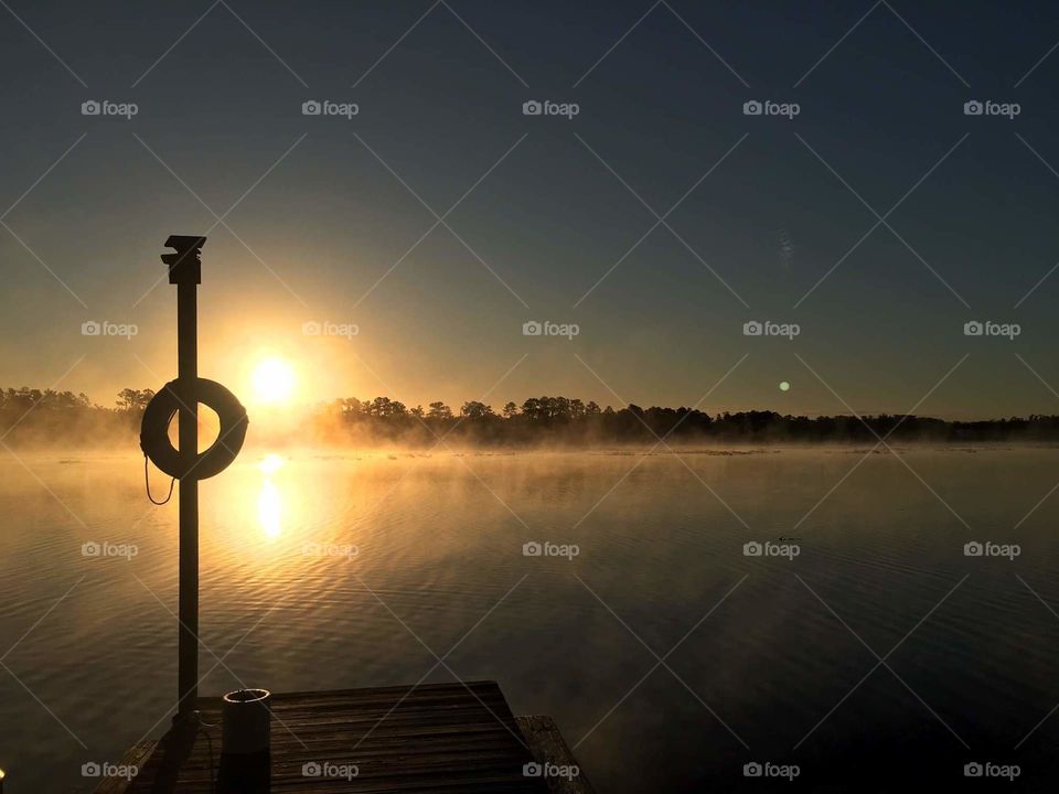 Peaceful morning sunrise