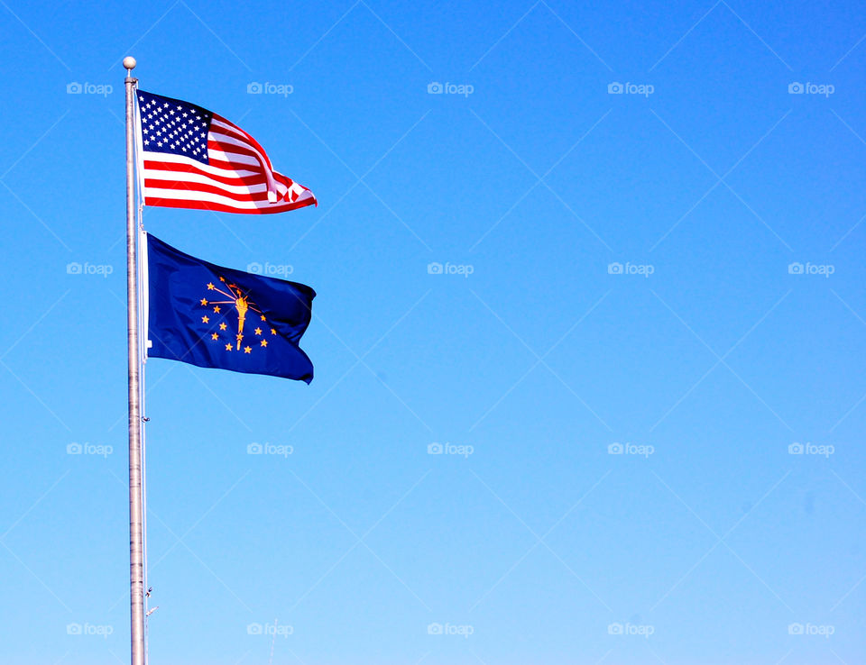 Flag, Sky, Flagpole, Pole, Wind