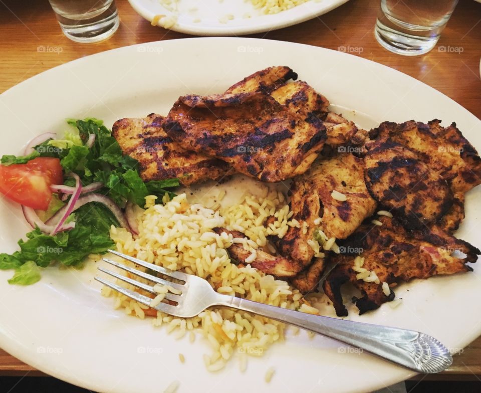 Greek chicken and rice 