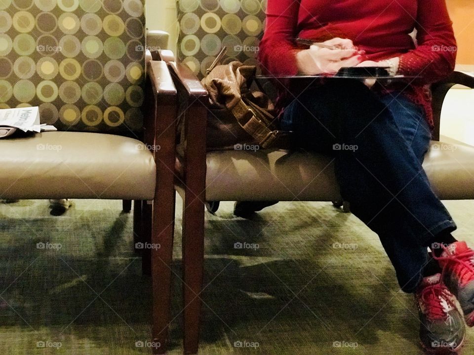 Filling out paperwork 