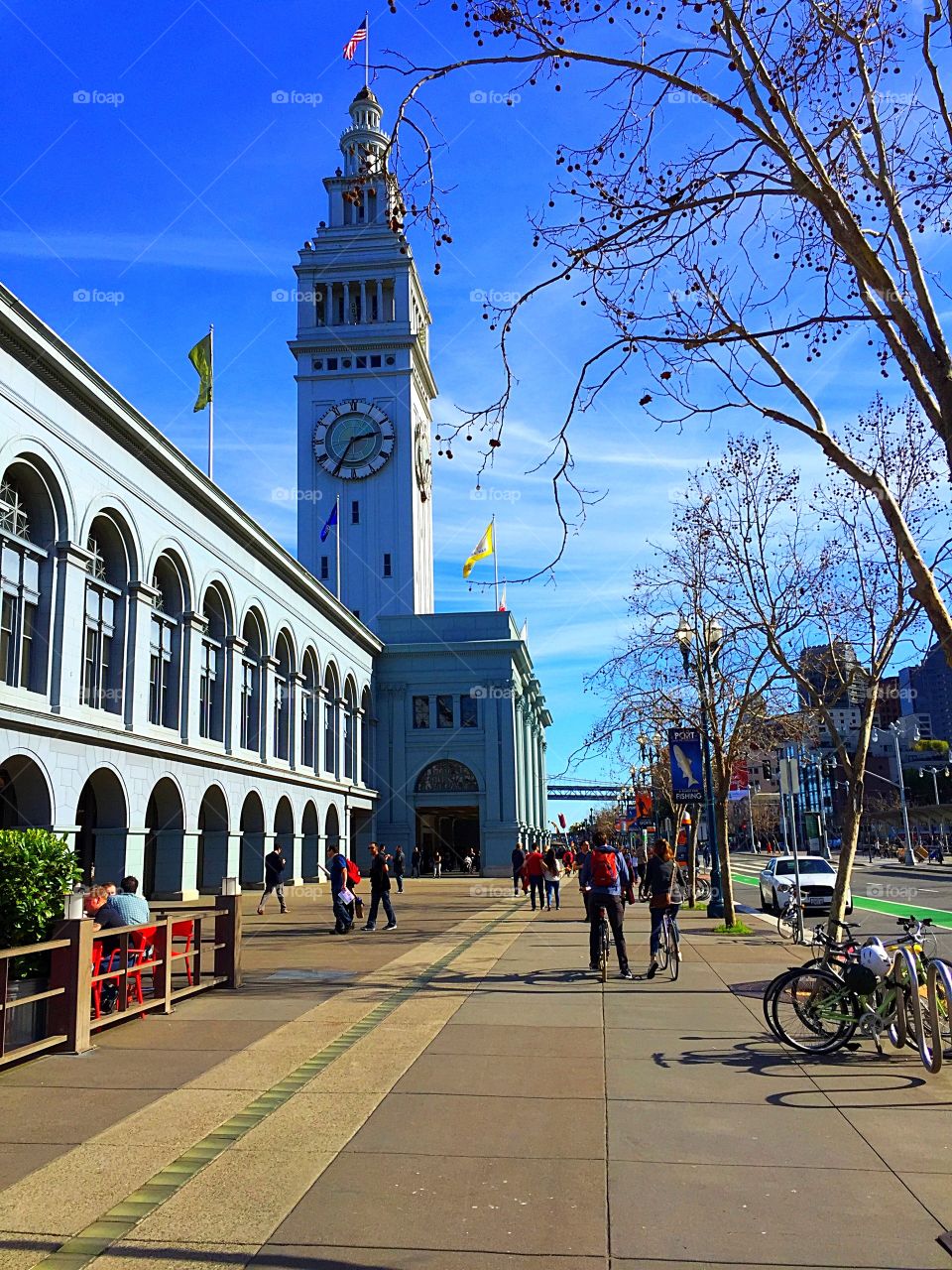 Ferry Building along the Embarcadero in San Francisco 