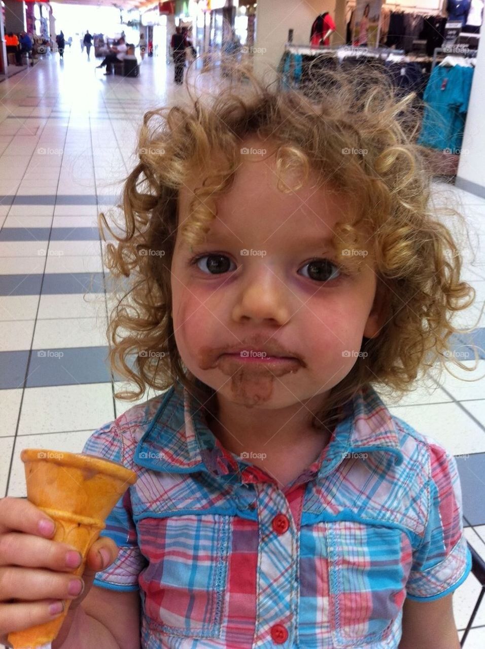 Something on your face...