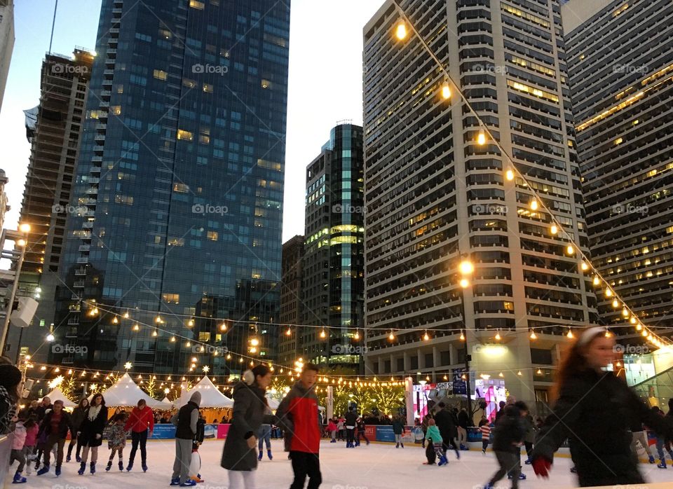 Ice Skating Rink in the City