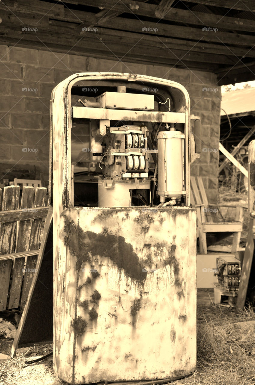 old antique gas station gas pump by robinmc4