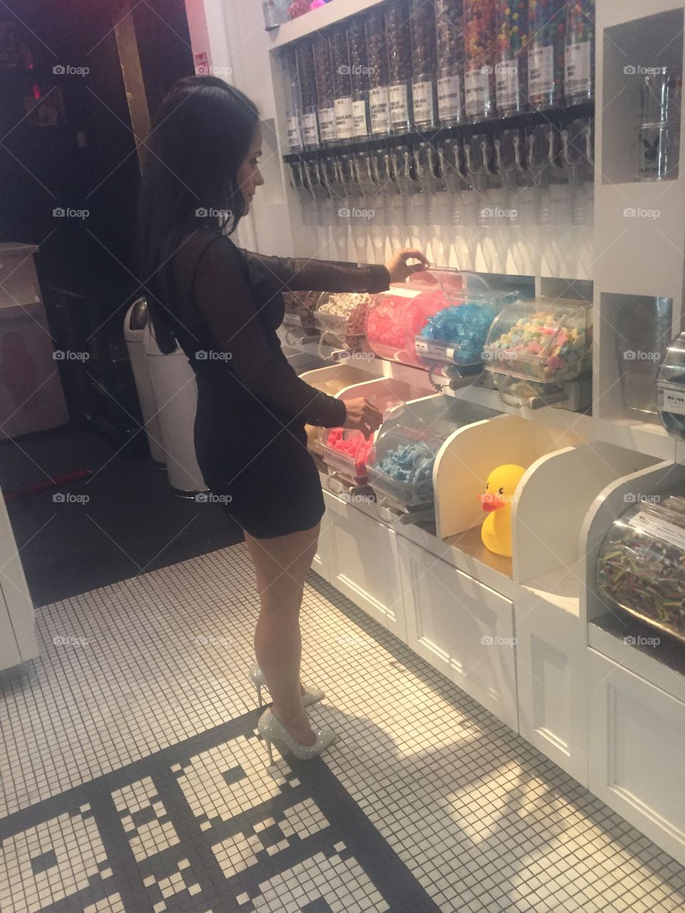 At the super market getting Groceries 