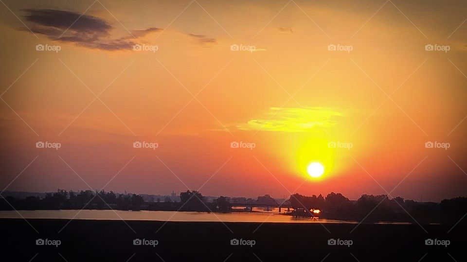 Sunrise on water 