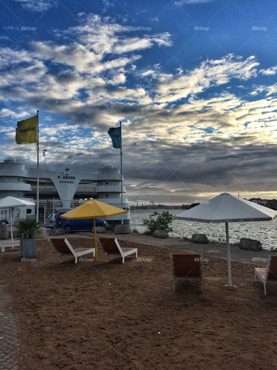 Beach in Cloudy Gothenburg 