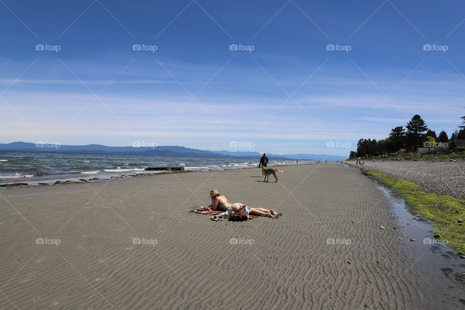 Woman on a beach