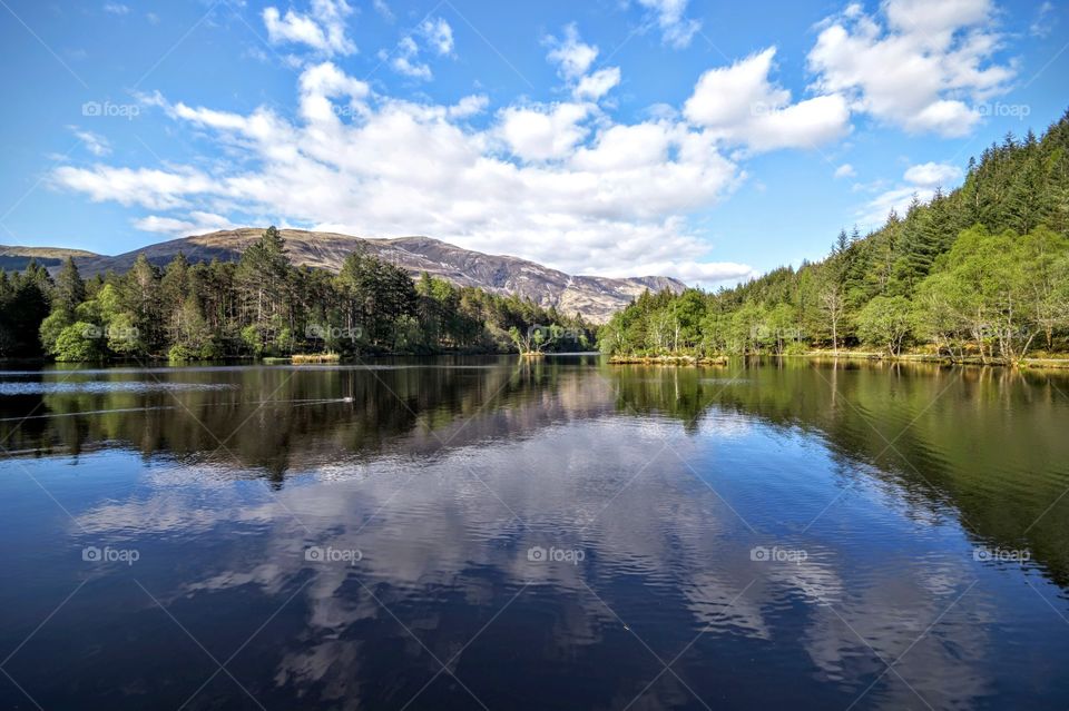 Glen lochan above the village of glencoe highlands Scotland 