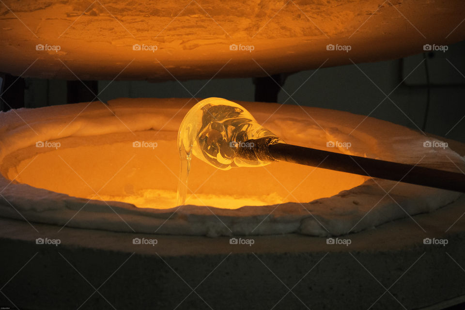 Preparation of molten glass